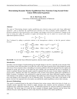 Determining Dynamic Market Equilibrium Price Function Using