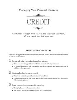 Managing Your Personal Finances