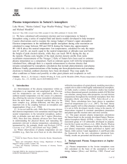 Plasma temperatures in Saturn`s ionosphere