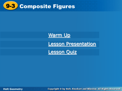 9-3 Composite Figures 9-3 Composite Figures