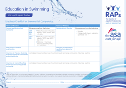 Education in Swimming - Register of Aquatic Professionals