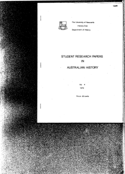 "Socialism in Newcastle: The Elections of 1885 and 1895", Student