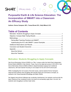 The Incorporation of SMART into a Classroom An Efficacy Study