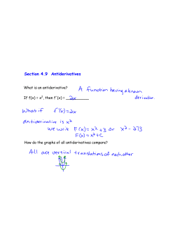 Section 4.9 Antiderivatives