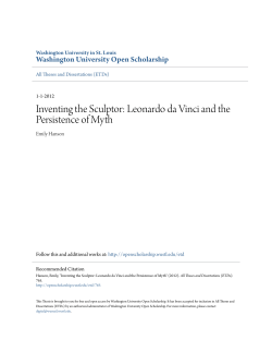 Inventing the Sculptor: Leonardo da Vinci and the Persistence of Myth