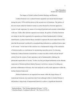 The Impact of Failed Lesbian Feminist Ideology and