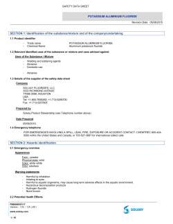 POTASSIUM ALUMINIUM FLUORIDE SECTION 1