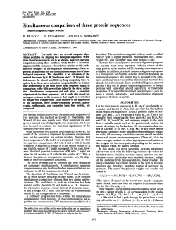 Simultaneous comparison of three protein sequences