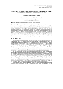 Improving Load Balance and Minimizing Service Disruption on