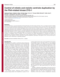 Control of mitotic and meiotic centriole duplication by the Plk4
