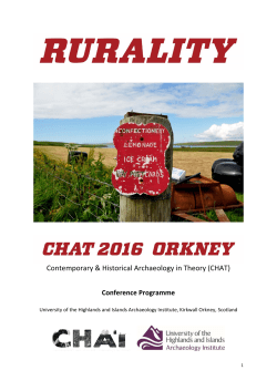 CHAT - Contemporary and Historical Archaeology in Theory
