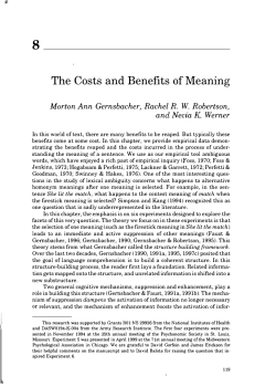 The Costs and Benefits of Meaning