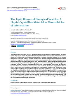 The Lipid Bilayer of Biological Vesicles