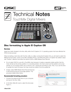 TouchMix Apple Tech Note