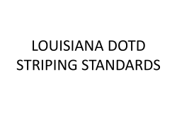 LOUISIANA DOTD STRIPING STANDARDS