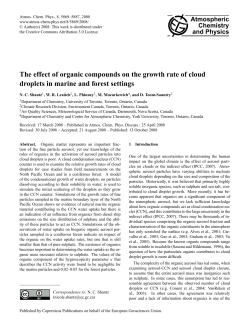 The effect of organic compounds on the growth rate of cloud droplets