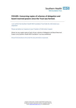 FOI1495 - Southern Health NHS Foundation Trust