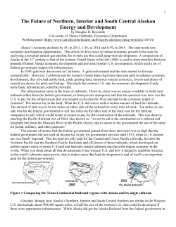 Alaskan Energy and Development - University of Alaska Fairbanks