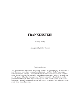 FRANKENSTEIN Abridged