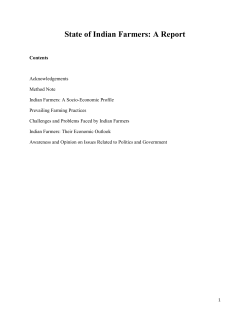 State of Indian Farmers: A Report