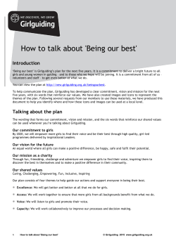 How to talk about `Being our best`