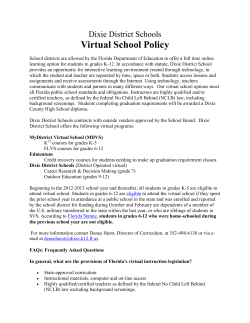 Virtual School Policy - Dixie County School District