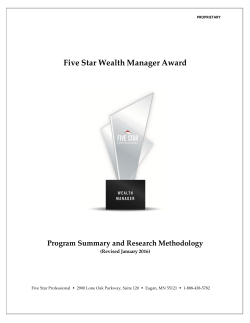 Five Star Wealth Manager Award