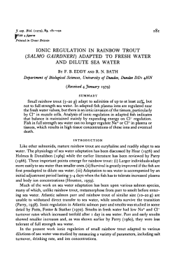 IONIC REGULATION IN RAINBOW TROUT (SALMO GAIRDNERI