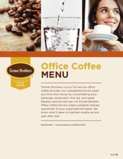 Office Coffee MENU
