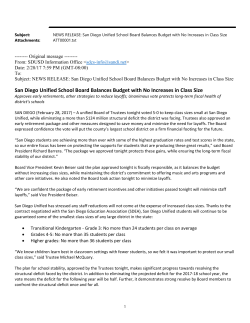 press release - Voice of San Diego