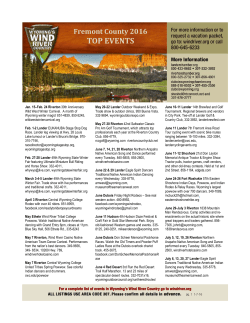 TOP EVENTS - Wind River Country