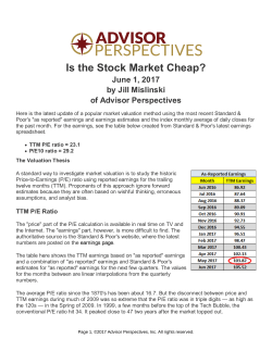 Is the Stock Market Cheap?