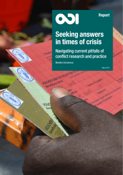 Seeking answers in times of crisis