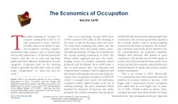 The Economics of Occupation