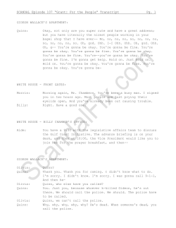 SCANDAL Episode 107 &ldquo;Grant: For the People&rdquo; Transcript Pg. 1