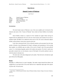 Book Review: Jinnah Creator of Pakistan