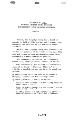 ORDINANCE NO. 45 ORDINANCE AMENDING ZONING