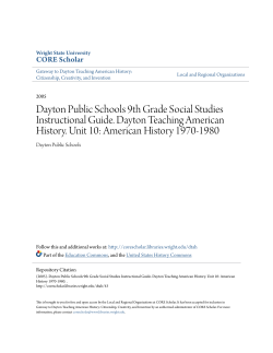 Dayton Public Schools 9th Grade Social Studies