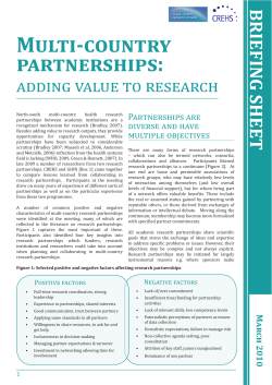 Multi-Country Partnerships