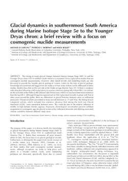 Glacial dynamics in southernmost South America during Marine