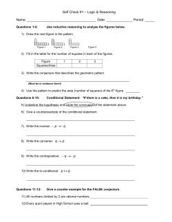 Self Check #1 - Mr. Wallace`s Math
