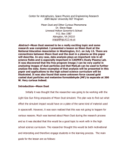 Moon Dust and Other Curious Phenomena