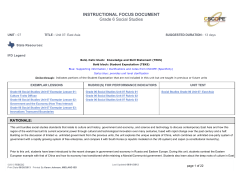 INSTRUCTIONAL FOCUS DOCUMENT Grade 6
