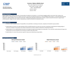 Francisco I Madero Middle School Literacy Performance