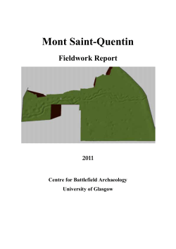 2011 Mont Saint-Quentin Fieldwork Report