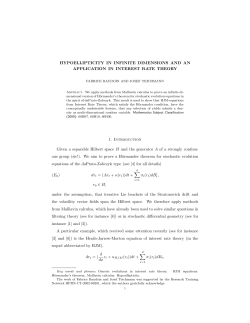 HYPOELLIPTICITY IN INFINITE DIMENSIONS AND AN
