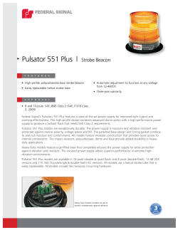 Pulsator 551 Plus Data Sheet