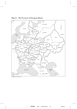 Map I.1. The Provinces of European Russia