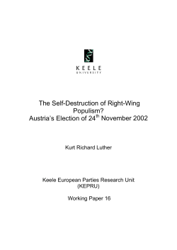 The Self-Destruction of Right-Wing Populism?