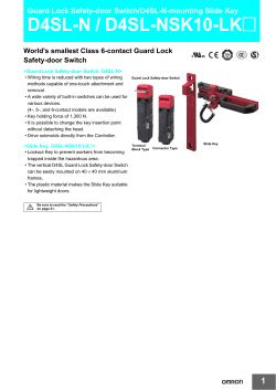 D4SL-N / D4SL-NSK10-LK - Omron